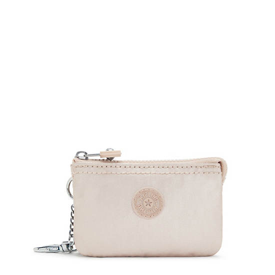 Plecaki Kipling Creativity Mini Pouch Metallic Keychain Białe | PL 1111TC